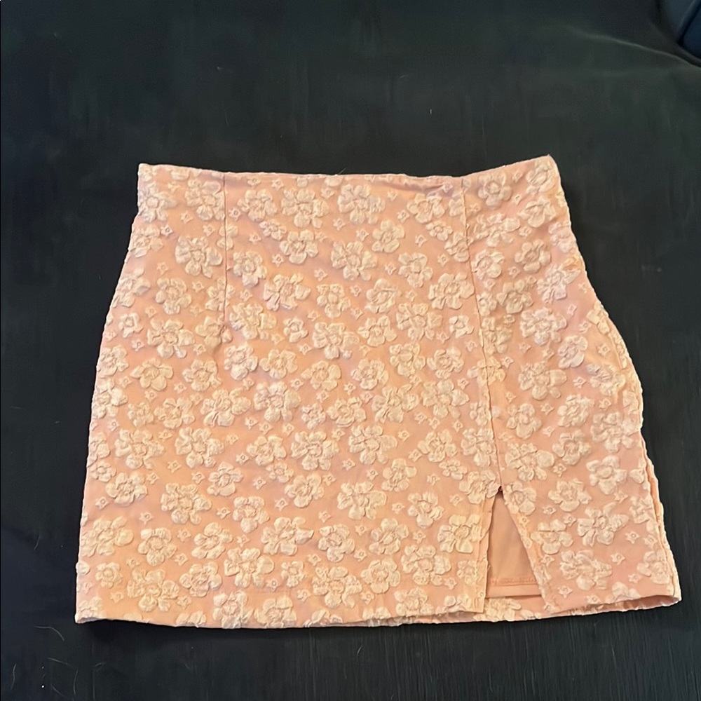 Wild Fable Orange Pink Mini Pencil Skirt with Slit